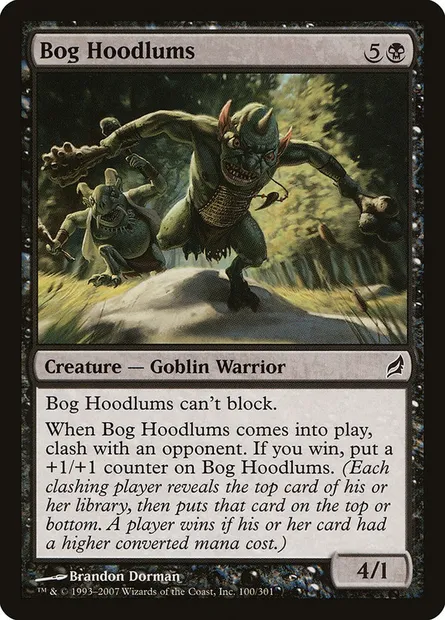 Bog Hoodlums, Magic card LRW 100 — Lorwyn set
