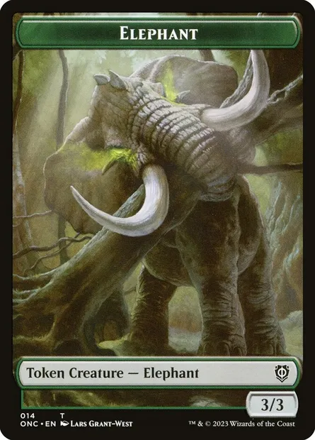 Elephant, Magic card TONC 14 — Phyrexia: All Will Be One Commander Tokens set