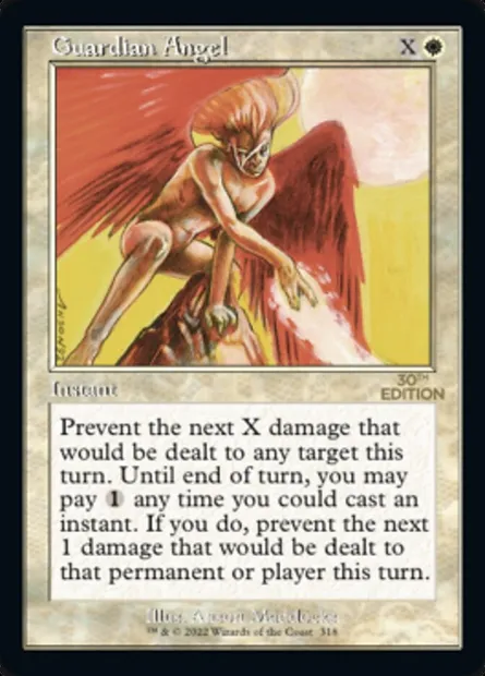 Ange gardien, carte Magic 30A 318 — extension 30th Anniversary Edition