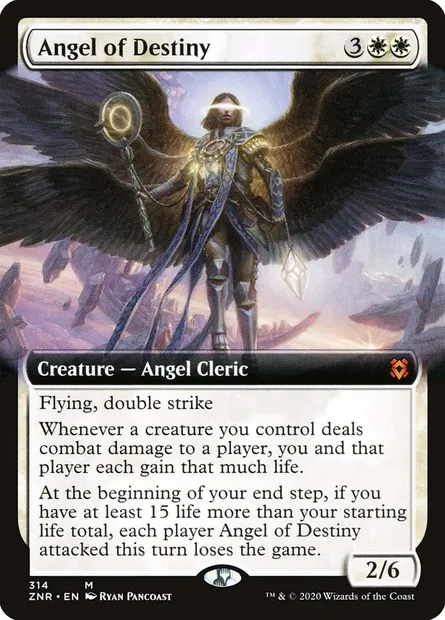 Angel of Destiny, Magic card ZNR 314 — Zendikar Rising set