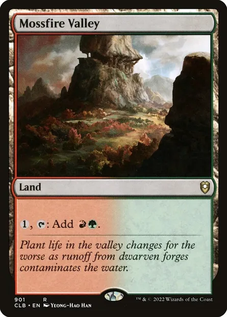 Mossfire Valley, Magic card CLB 901 — Commander Legends: Battle for Baldur's Gate set