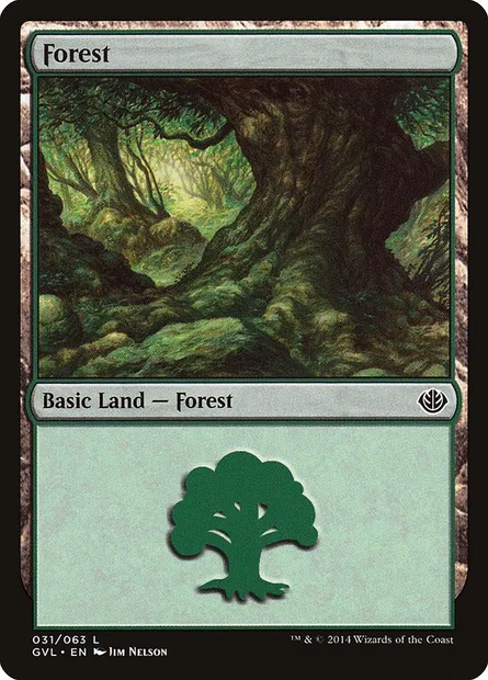 Forest, Magic card GVL 31 — Duel Decks Anthology: Garruk vs. Liliana set