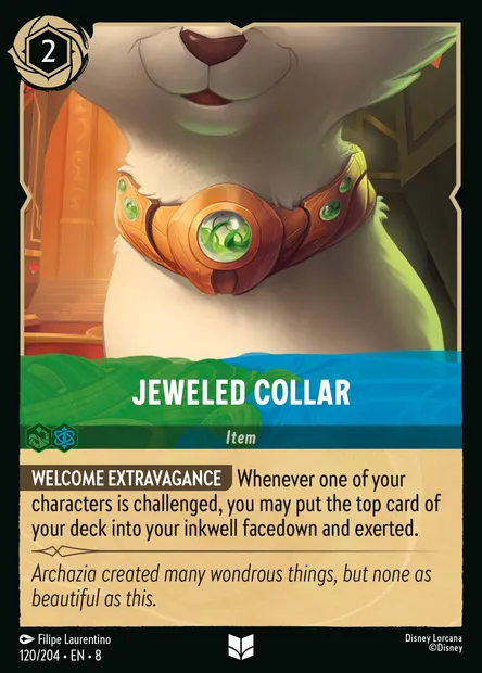 Jeweled Collar, Disney Lorcana card CH8-120 — The Reign of Jafar set