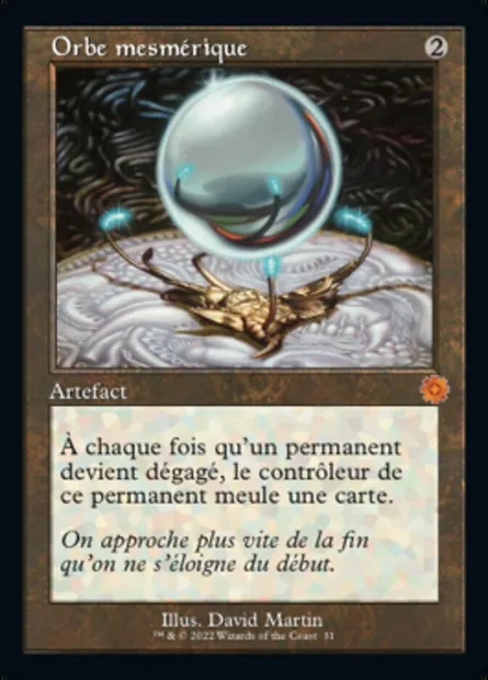 Orbe mesmérique, carte Magic BRR 31 — extension The Brothers' War Retro Artifacts
