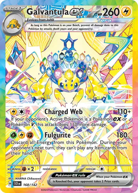 Galvantula ex, Pokémon card SCR 168 — Stellar Crown set