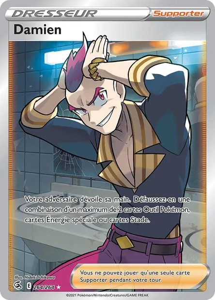 Damien, carte Pokémon FST 264 — extension Poing de Fusion