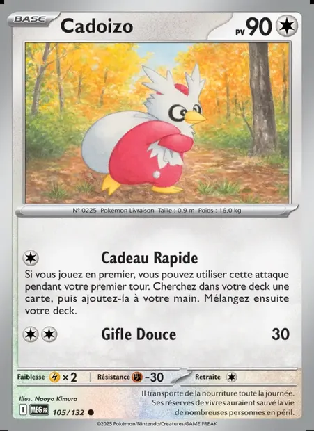 Cadoizo, carte Pokémon MEG 105 — extension Méga-Évolution