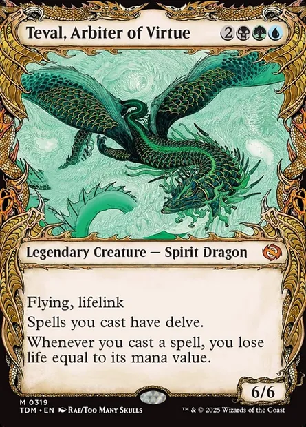 Teval, Arbiter of Virtue, Magic card TDM 319 — Tarkir: Dragonstorm set