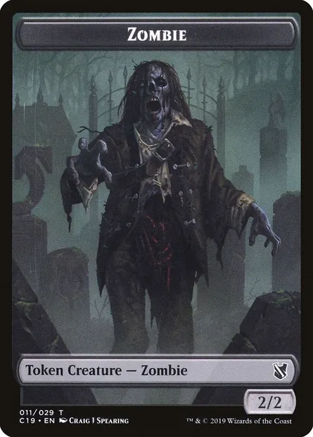 Zombie, carte Magic TC19 11 — extension Commander 2019 Tokens