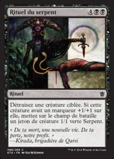 Rituel du serpent, carte Magic KTK 86 — extension Les Khans de Tarkir
