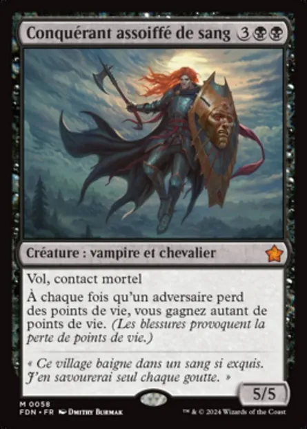 Conquérant assoiffé de sang, carte Magic FDN 58 — extension Foundations