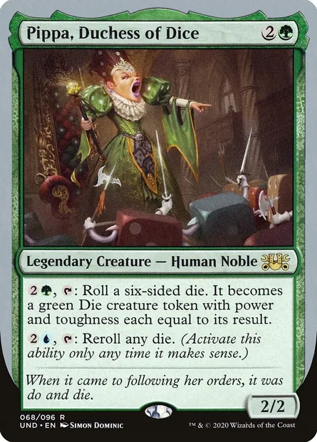 Pippa, Duchess of Dice, carte Magic UND 68 — extension Unsanctioned