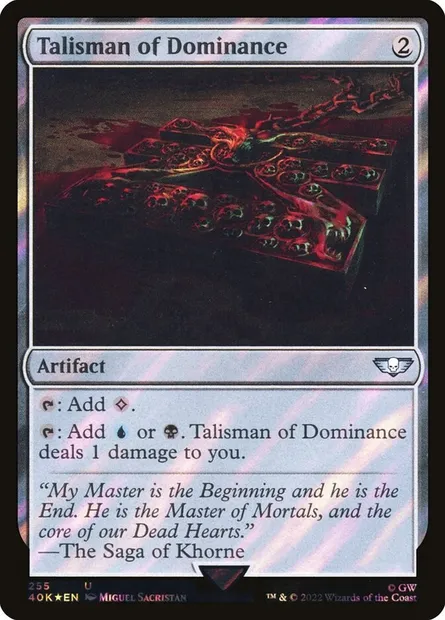 Talisman de dominance, carte Magic 40K 255★ — extension Warhammer 40,000 Commander