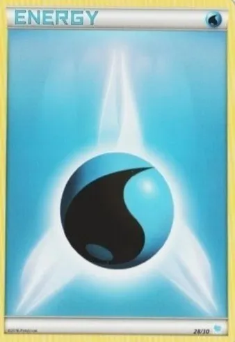 Énergie Eau, carte Pokémon TK9S 028 — extension XY Trainer Kit: Pikachu Libre & Suicune (Suicune)