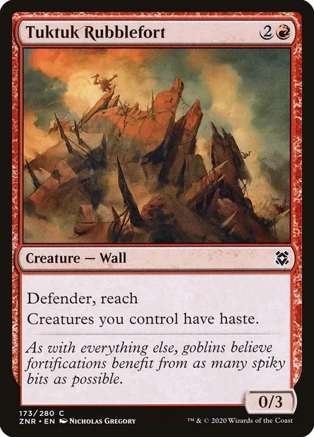 Tuktuk Rubblefort, Magic card ZNR 173 — Zendikar Rising set
