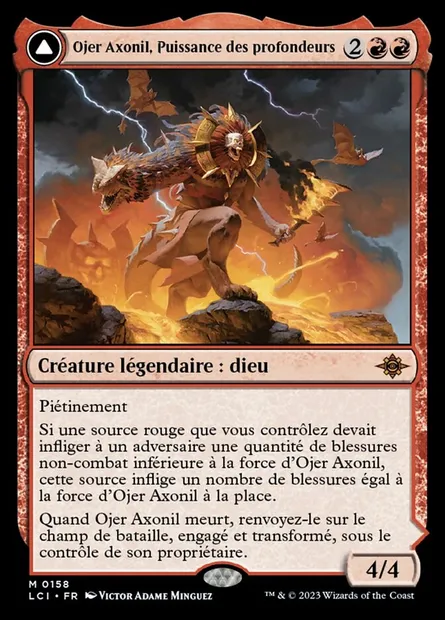 Ojer Axonil, Puissance des profondeurs // Temple de la force, carte Magic LCI 158 — extension The Lost Caverns of Ixalan