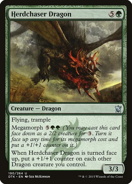 Herdchaser Dragon, Magic card DTK 190 — Dragons of Tarkir set