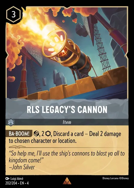 RLS Legacy's Cannon, Disney Lorcana card CH4-202 — Ursula's Return set