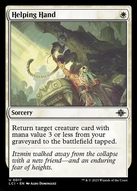 Helping Hand, Magic card LCI 17 — The Lost Caverns of Ixalan set