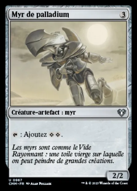 Myr de palladium, carte Magic CMM 967 — extension Commander Masters