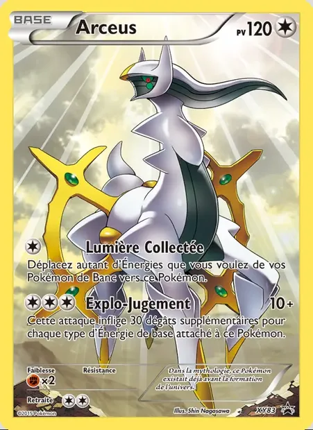 Arceus, carte Pokémon XY 83 — extension Promo XY