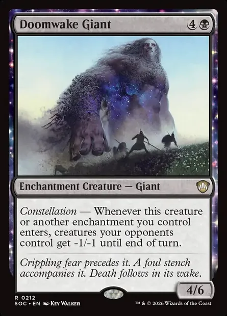 Doomwake Giant, Magic card SOC 212 — Secrets of Strixhaven Commander set
