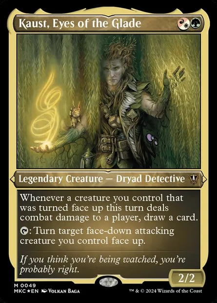 Kaust, Eyes of the Glade, Magic card MKC 49 — Murders at Karlov Manor Commander set