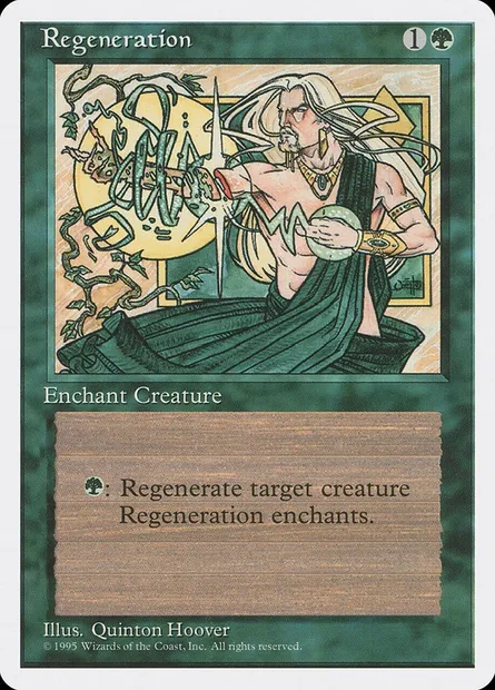 Régénération, carte Magic 4ED 268 — extension Quatrième Edition