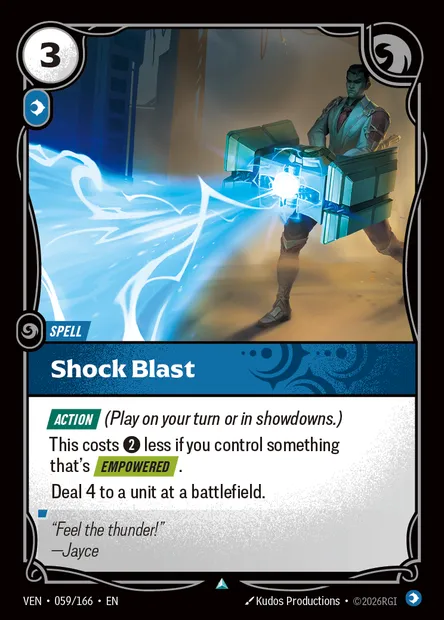 Shock Blast, carte Riftbound VEN 059 — extension Vendetta