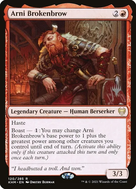 Arni Frontcassé, carte Magic PKHM 120p — extension Kaldheim Promos