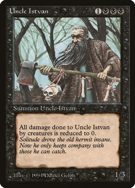 Uncle Istvan, Magic card DRK 54 — The Dark set