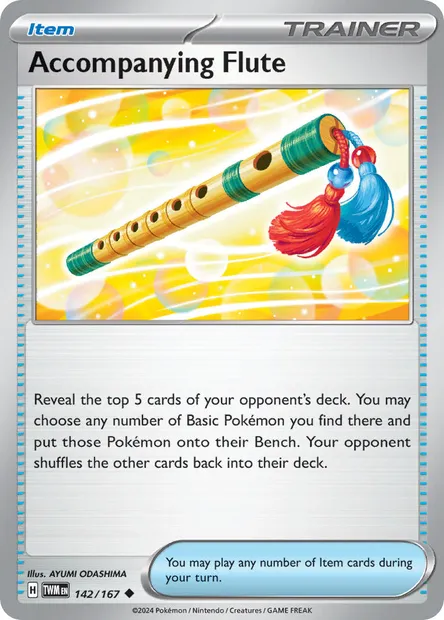 Accompanying Flute, Pokémon card TWM 142 — Twilight Masquerade set
