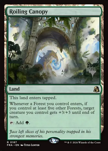 Canopée du Roulis, carte Magic PFRA 187p — extension Reality Fracture Promos