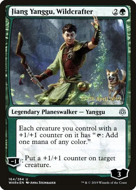 Jiang Yanggu, Wildcrafter, Magic card PWAR 164s — War of the Spark Promos set