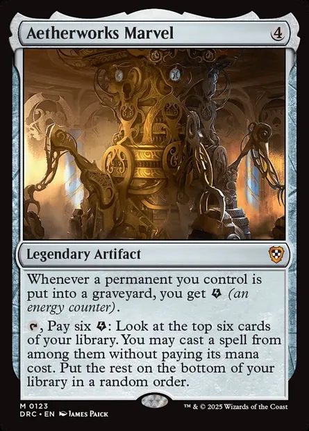 Aetherworks Marvel, Magic card DRC 123 — Aetherdrift Commander set