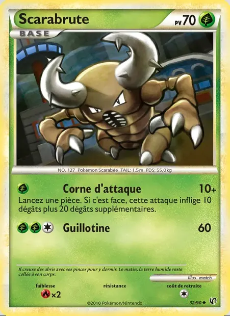 Scarabrute, carte Pokémon UD 32 — extension Indomptable