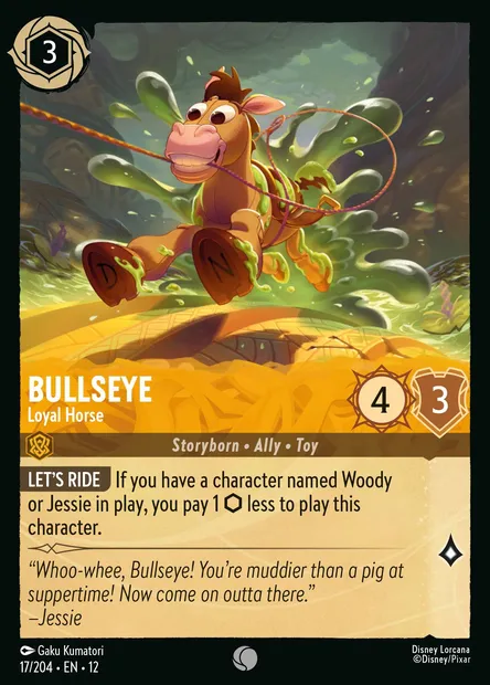 Bullseye - Loyal Horse, Disney Lorcana card CH12-017 — Wilds Unknown set