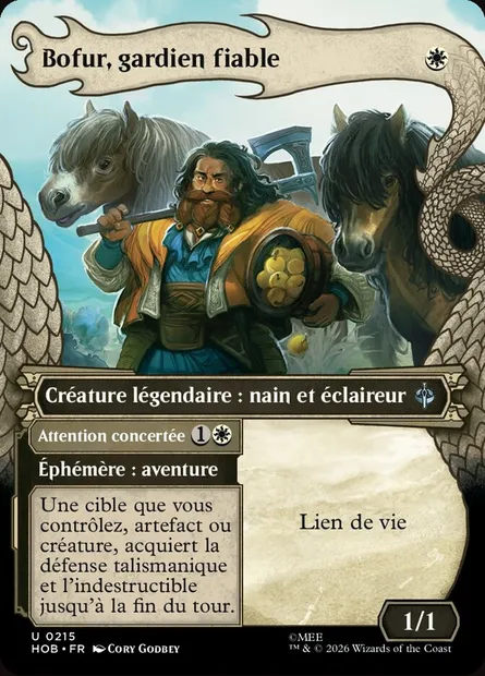 Bofur, gardien fiable // Concerted Care, carte Magic HOB 215 — extension The Hobbit