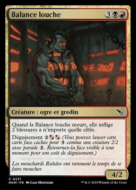 Balance louche, carte Magic MKM 231 — extension Murders at Karlov Manor
