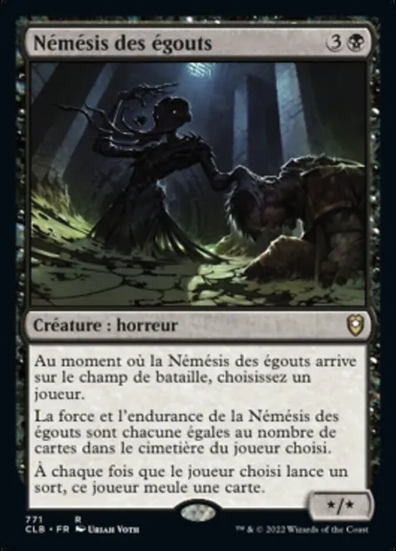Némésis des égouts, carte Magic CLB 771 — extension Commander Légendes : la bataille de la Porte de Baldur