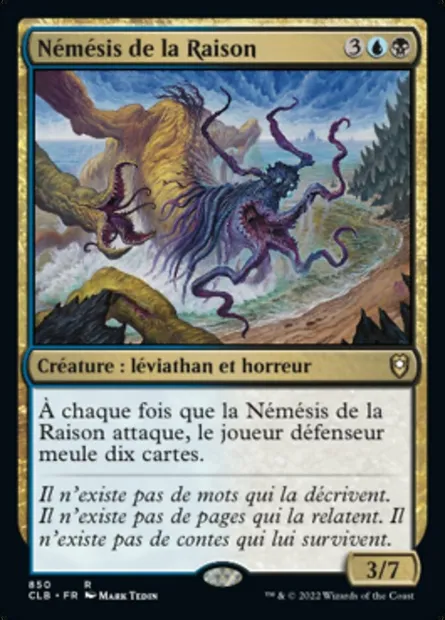 Némésis de la Raison, carte Magic CLB 850 — extension Commander Légendes : la bataille de la Porte de Baldur