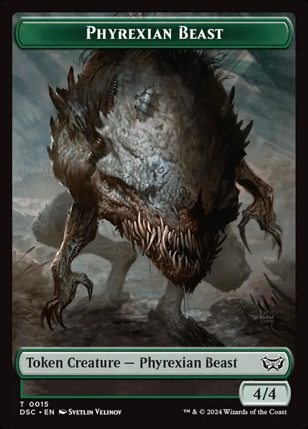 Phyrexian Beast, Magic card TDSC 15 — Duskmourn Commander Tokens set