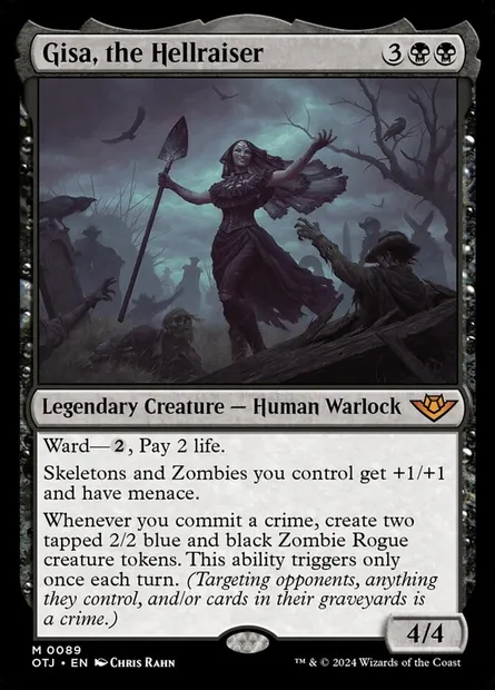 Gisa, the Hellraiser, Magic card OTJ 89 — Outlaws of Thunder Junction set