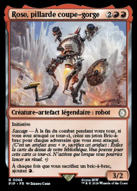 Rose, pillarde coupe-gorge, carte Magic PIP 66 — extension Fallout