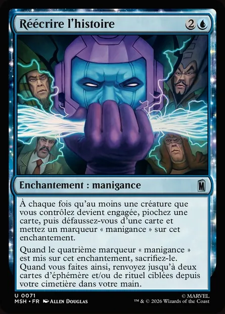 Réécrire l'histoire, carte Magic MSH 71 — extension Marvel Super Heroes