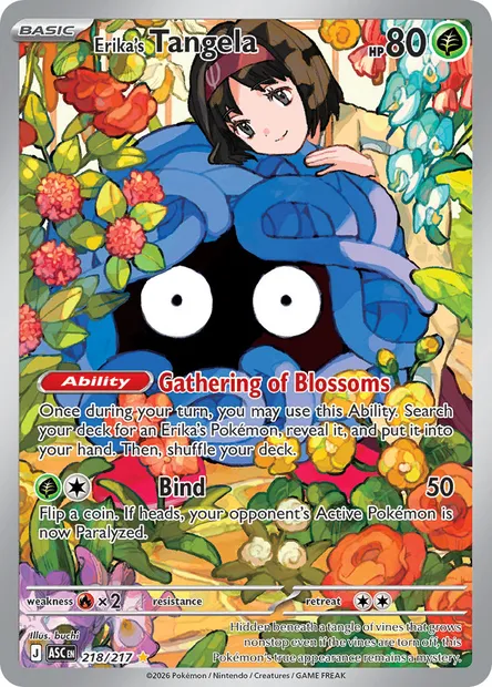 Erika's Tangela, Pokémon card ASC 218 — Ascended Heroes set