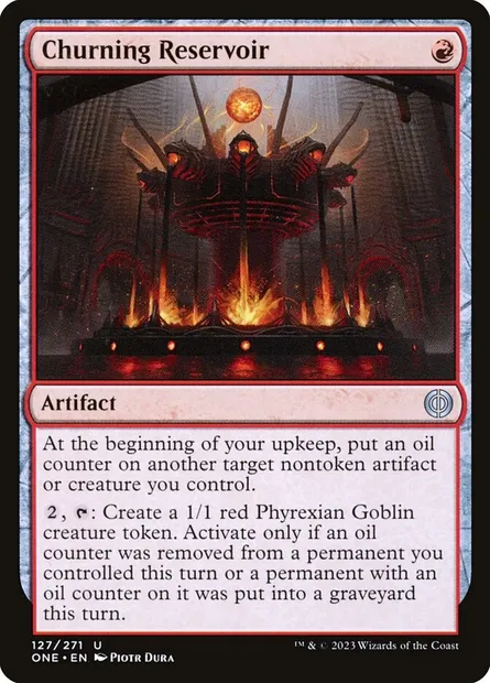 Churning Reservoir, Magic card ONE 127 — Phyrexia: All Will Be One set