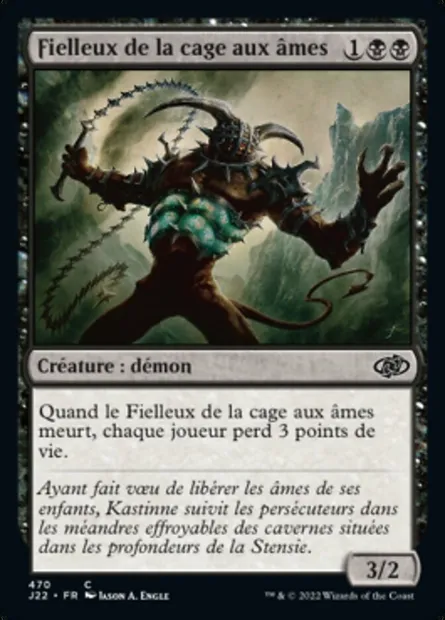 Fielleux de la cage aux âmes, carte Magic J22 470 — extension Jumpstart 2022
