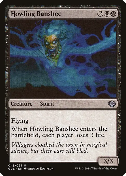 Banshee hurlante, carte Magic GVL 43 — extension Duel Decks Anthology: Garruk vs. Liliana