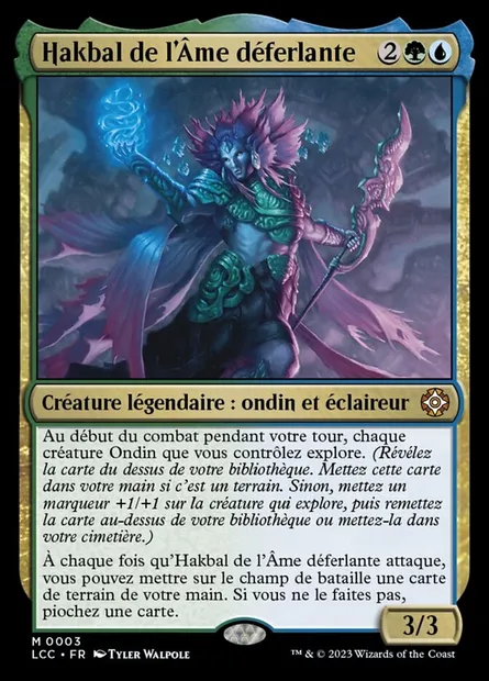 Hakbal de l'Âme déferlante, carte Magic LCC 3 — extension The Lost Caverns of Ixalan Commander